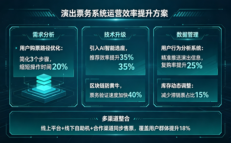 演出票务系统如何提升运营效率？解决售票慢、选座乱、检票难