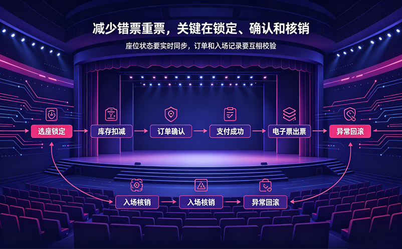 剧场在线选座系统怎么做，才能减少错票和重票？