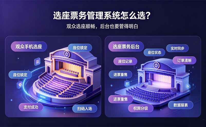 选座票务管理系统怎么选?观众选座顺畅,后台也要管得明白 选座票务管理系统怎么选?观众选座顺畅,后台也要管得明白