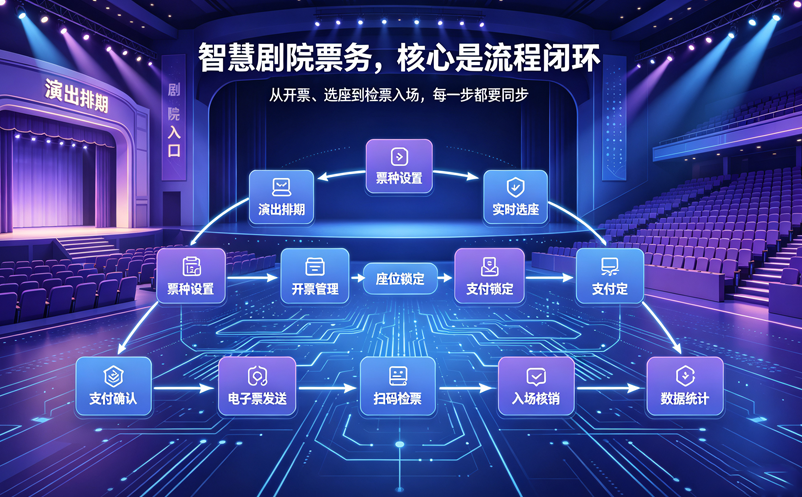 智慧剧院票务系统怎么建?把开票、选座和检票连成一条流程 智慧剧院票务系统怎么建?把开票、选座和检票连成一条流程