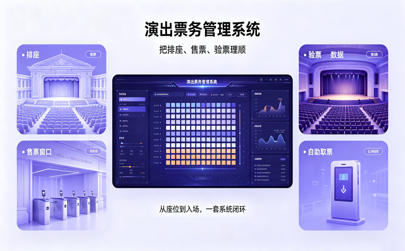演出票务管理系统，是如何把排座、售票、验票这些头疼事理顺的