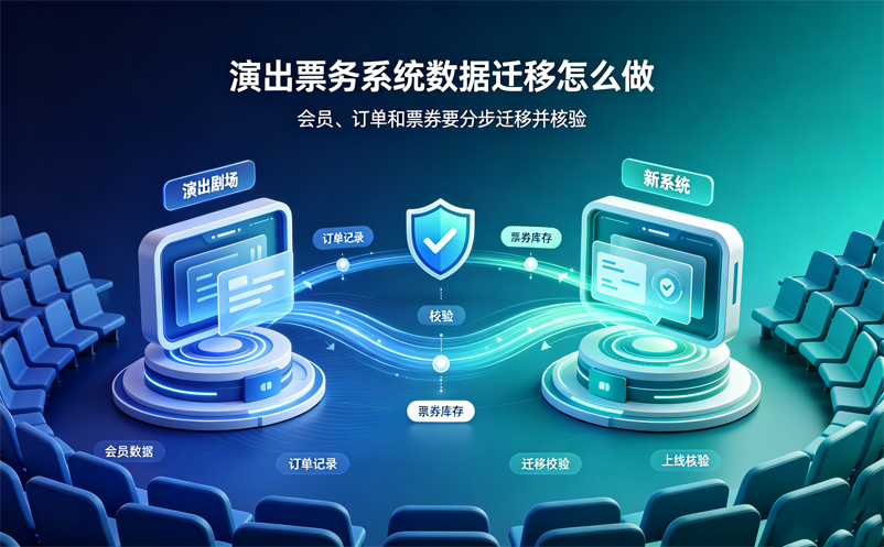 演出票务管理系统数据迁移怎么做？会员、订单和票券分步处理