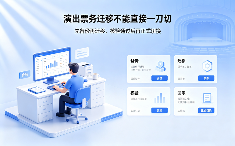演出票务管理系统数据迁移怎么做？会员、订单和票券分步处理