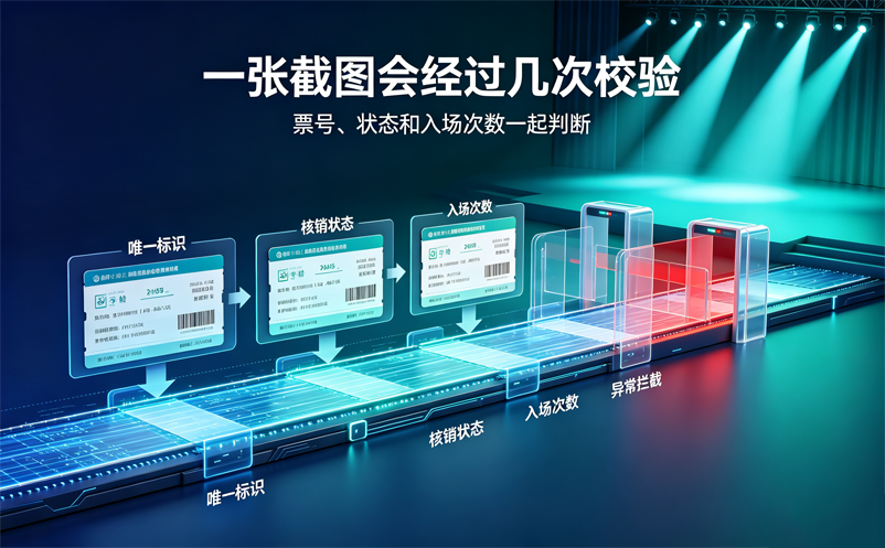 电子票截图能不能重复入场？剧院售检票系统如何识别已核销票
