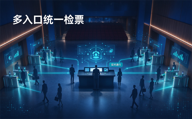 剧院售检票系统如何管理多个入口同时检票