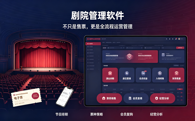 剧院管理软件不只是售票，还要管哪些运营环节？
